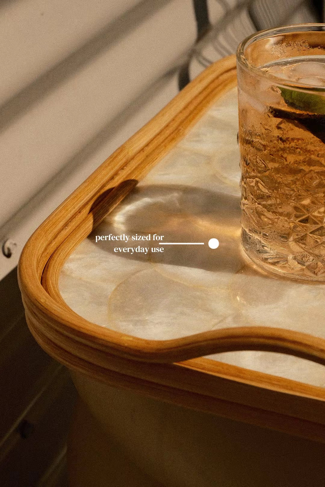 Rattan & Capiz Tray