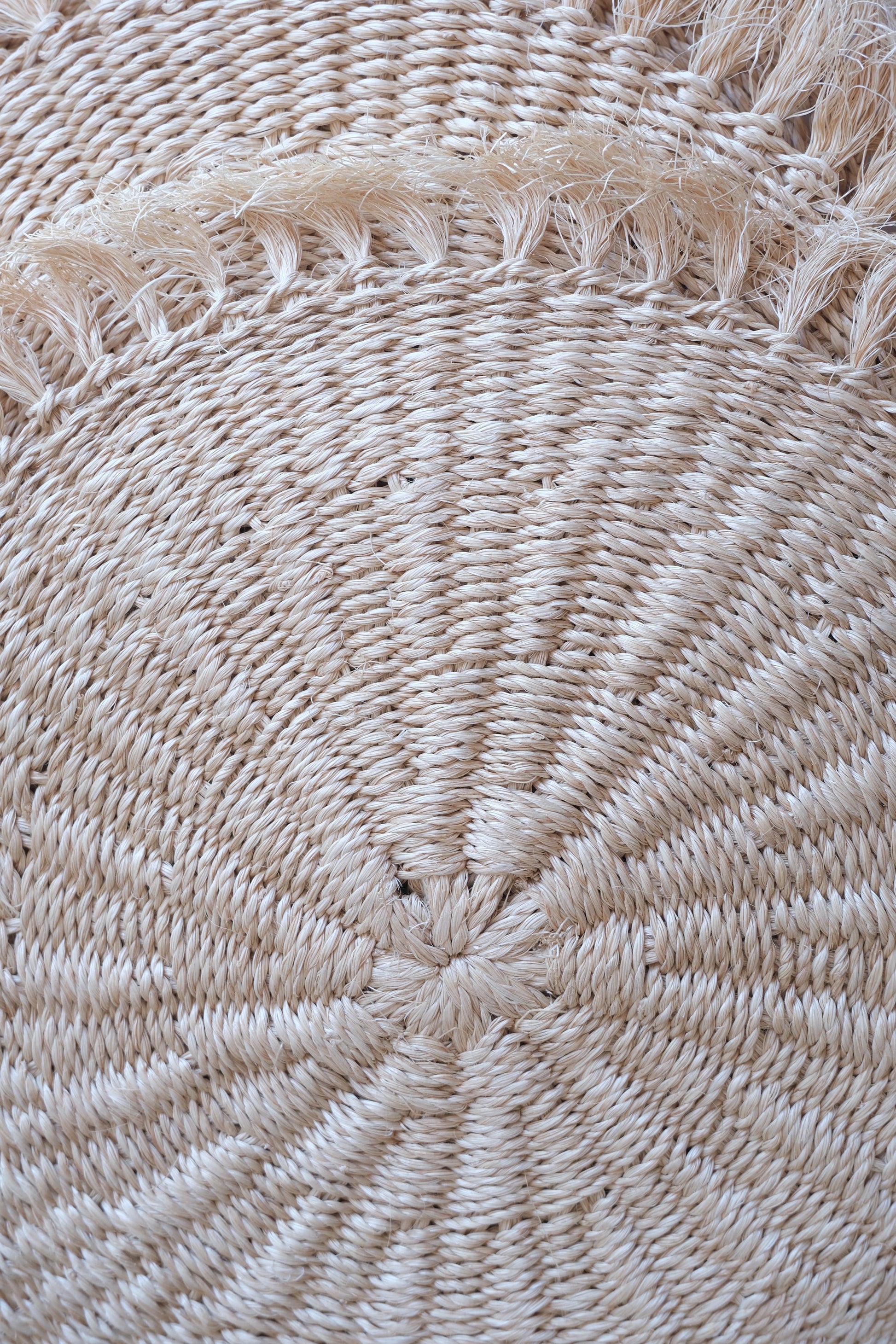 Filipino handmade abaca placemat close up weave detail